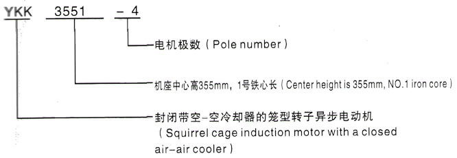 YKK系列(H355-1000)高压瑞昌三相异步电机西安泰富西玛电机型号说明